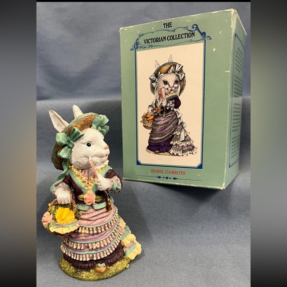 1994 The Victorian Collection Isobel Carrots Rabbit Figurine with Original Box - Picture 1 of 4